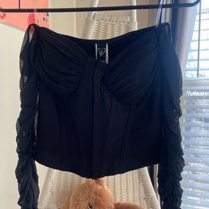 Windsor corset style off the shoulder blouse